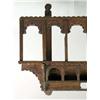 Image 2 : A CARVED AND STAINED WOOD HANGING WALL SHELF
