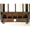 Image 3 : A CARVED AND STAINED WOOD HANGING WALL SHELF