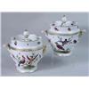 Image 1 : A PAIR OF BUTTERFLY AND BIRD-DECORATED PARCEL-GILT PORCELAIN CACHE POTS