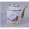 Image 4 : A BIRD AND FLORAL-DECORATED COFFEE POT AND TEAPOT