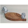 Image 1 : A FIGURAL METAL-MOUNTED WALNUT TURKEY CARVING TRAY