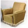 Image 2 : A PAIR OF ART DECO VELVET UPHOLSTERED CLUB CHAIRS