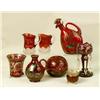 Image 1 : A MISCELLANEOUS GROUP OF CRANBERRY GLASS TABLE ARTICLES