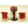 Image 3 : A MISCELLANEOUS GROUP OF CRANBERRY GLASS TABLE ARTICLES