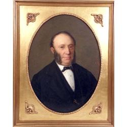 A FRAMED OIL ON CANVAS