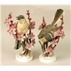 Image 1 : A PAIR OF POLYCHROME PORCELAIN MOCKING BIRDS