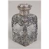 Image 2 : A VERY ORNATE ENGLISH SILVER OVERLAY CRYSTAL HINGED LID PERFUME DECANTER