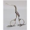 Image 1 : A PAIR OF SILVER STORK-FORM MID-WIFE SCISSORS