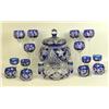 Image 1 : A LARGE GROUP OF COBALT BLUE CUT-TO-CLEAR GLASS ITEMS