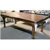 Image 1 : A VICTORIAN TURNED AND FIGURED MAHOGANY LIFT-TOP POOL TABLE/DINING TABLE