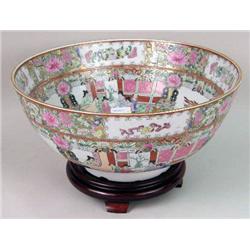 A FAMILLE ROSE PUNCH BOWL