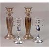 Image 1 : TWO PAIRS OF SILVER-TONE CANDLESTICKS