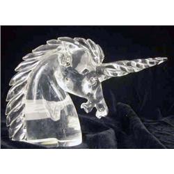 A COLORLESS GLASS SCULPTURE