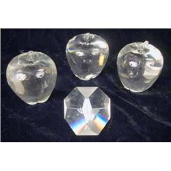 A GROUP OF COLORLESS GLASS TABLE ARTICLES