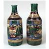 Image 3 : TWO POLYCHROME DECORATED CERAMIC BOTTLES