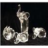 Image 1 : A GROUP OF FOUR COLORLESS GLASS ELEPHANTS