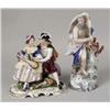 Image 1 : TWO POLYCHROME DECORATED PORCELAIN FIGURAL GROUPS