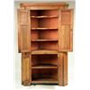 Image 4 : A PINE ONE-PIECE CORNER CUPBOARD