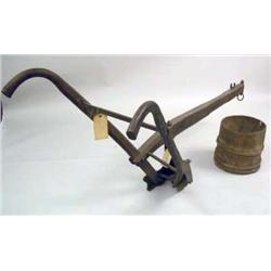 AN OAK AND STEEL ONE-BOTTOM PLOW