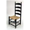 Image 4 : A BLACK-PAINTED MAPLE LADDERBACK RUSH SEAT SIDE CHAIR