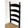 Image 6 : A BLACK-PAINTED MAPLE LADDERBACK RUSH SEAT SIDE CHAIR