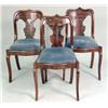 Image 1 : THREE VICTORIAN MAHOGANY SIDE CHAIRS