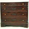 Image 3 : A VICTORIAN MAHOGANY SERPENTINE-FRONT MARBLE-TOP CHEST OF DRAWERS