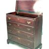 Image 2 : A CHIPPENDALE STYLE STAINED MAPLE TWO DRAWER LIFT-TOP BLANKET CHEST