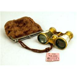 A MOTHER-OF-PEARL DECORATED PAIR OF OPERA GLASSES