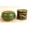 Image 1 : TWO POLYCHROME DECORATED CLOISSONE COVERED BOXES