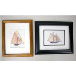 TWO FRAMED PRINTS