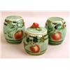 Image 7 : A GROUP OF CERAMIC POLYCHROME-DECORATED KITCHEN ARTICLES