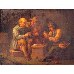 A FRAMED OIL ON BOARD