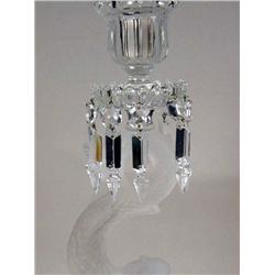 A FROSTED TO COLORLESS CANDLESTICK