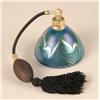 Image 2 : A GROUP OF TWO AQUA AND IRIDESCENT GLASS PERFUME BOTTLES