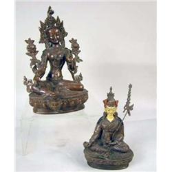 A GROUP OF GILDED BRONZE SCULPTURES