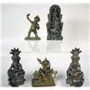 Image 2 : A GROUP OF FIVE PATINATED METAL SCULPTURES