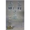 Image 2 : A COLORLESS GLASS TWO-ARM CANDLESTICK