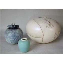 A RAKU POTTERY VESSEL