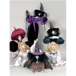A GROUP OF COMPOSITION AND MIXED MEDIA FIGURES OF WITCHES