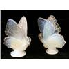 Image 1 : TWO FROSTED TO CLEAR ART GLASS SCULPTURES OF BUTTERFLIES