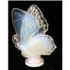 Image 4 : TWO FROSTED TO CLEAR ART GLASS SCULPTURES OF BUTTERFLIES