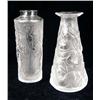 Image 1 : TWO FROSTED TO CLEAR SMALL VASES