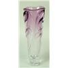 Image 3 : A CLEAR AND AMETHYST GLASS VASE