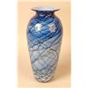 Image 5 : A GROUP OF FOUR BLUE MARBLEIZED ART GLASS VASES