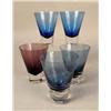 Image 1 : A GROUP OF COLORED GLASS BARWARE