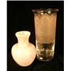 Image 1 : AN IRIDESCENT PINK ART GLASS VASE