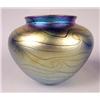 Image 2 : AN IRIDESCENT AMETHYST ART GLASS SHALLOW BOWL