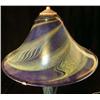 Image 2 : AN IRIDESCENT BLUE ART GLASS TABLE LAMP