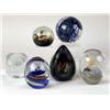 Image 1 : A GROUP OF SIX ASSORTED PAPERWEIGHTS
